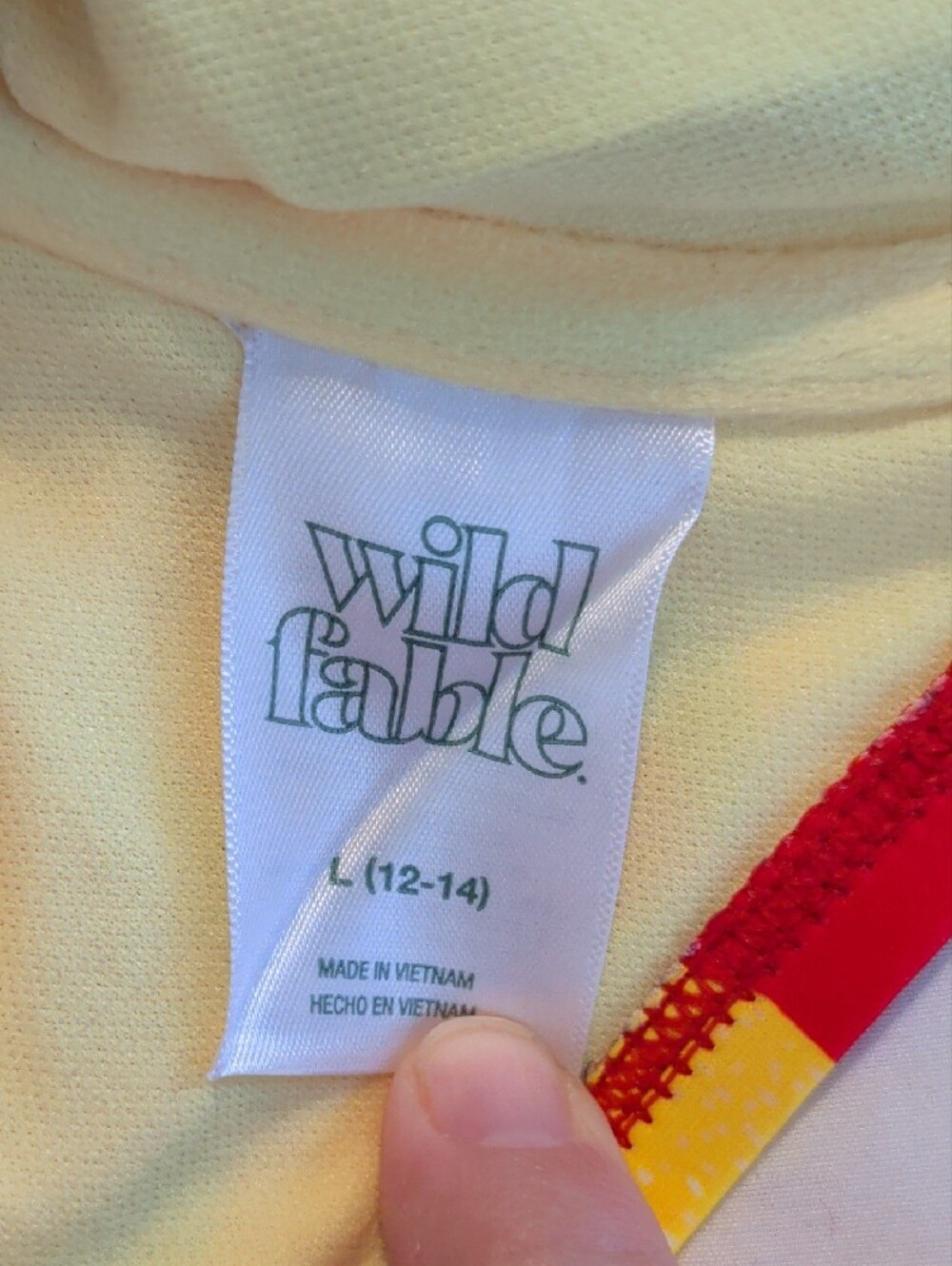 wild fable Yellow and Red Lemon Print Bikini Swim Top - Large 12-14 - Picture 2 of 8
